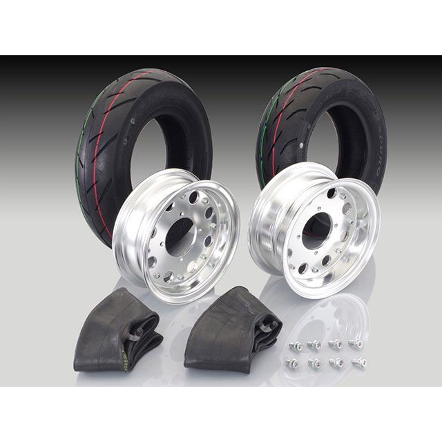 キタコ 8インチアルミホイール入門セット 3.50/8＋110/80タイヤ モンキー/ゴリラ/モンキーバハ モンキー（FI車） カラー ゴールドアルマイト 599-1142570