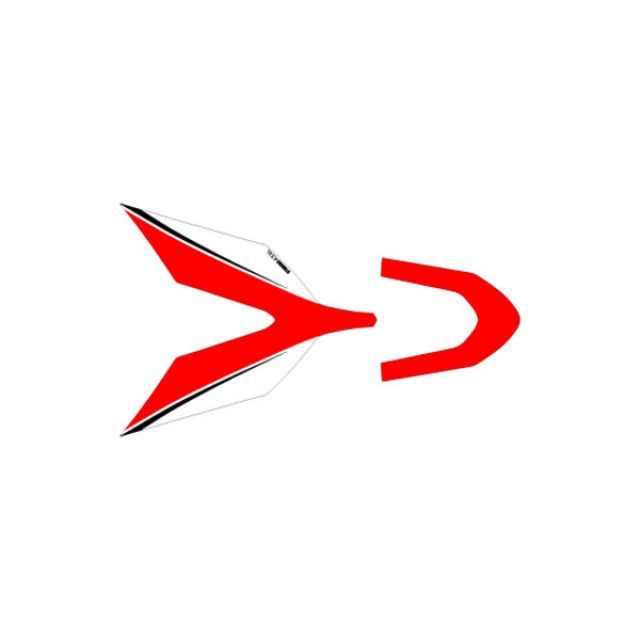 【メーカー直送】エムディーエフ TMAX530 グラフィックキット ストロボモデル レッドタイプ TMAX タイプ フロントトップセット MTMX53-D-RD-FT