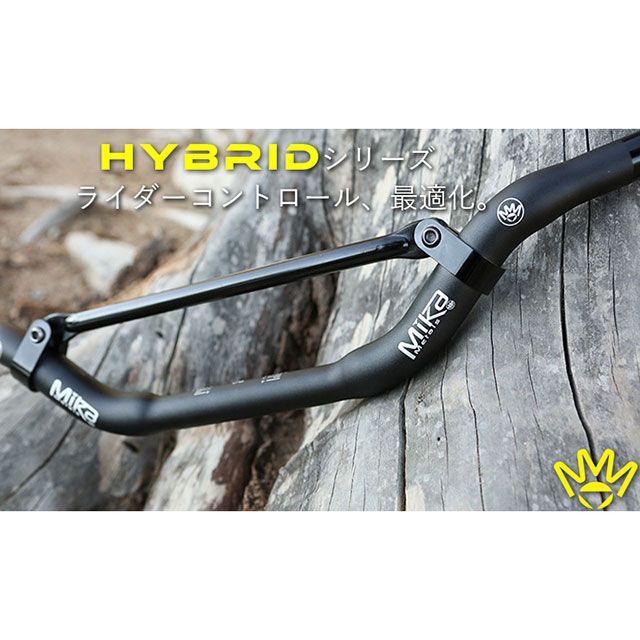 MIKA Metals Hybrid シリーズハンドルバー（7/8ベースの大径バー） バーパッドカラー：ブラック べンドタイプ：YZ BEND/REED mkh-11-yz-blk ミカメタルズ ハンドル関連パーツ バイク 汎用