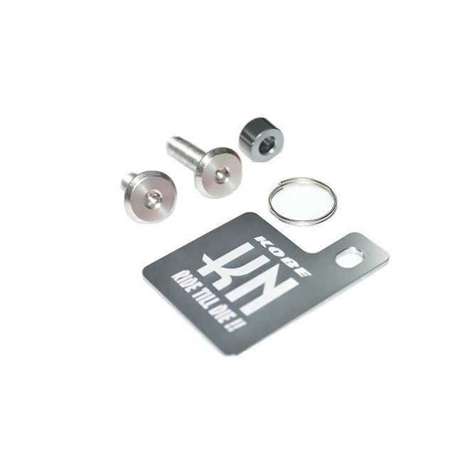 KN企画 自賠責ステッカープレート & KNキーホルダー 汎用 カラー ガンメタ JS-SH-GM