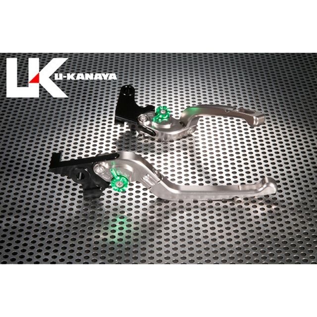 ユーカナヤ Rタイプ可倒式 アルミ削り出しビレットレバー F800R レバー チタン アジャスター ブルー BM003-037-070604