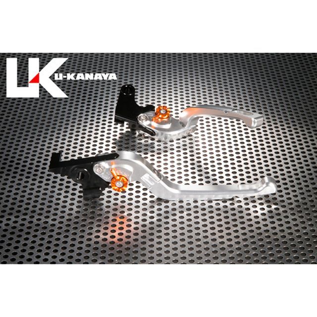 【正規品】ユーカナヤ Rタイプ可倒式 アルミ削り出しビレットレバー R1200S レバー シルバー アジャスター ブラック BM010-024-070301