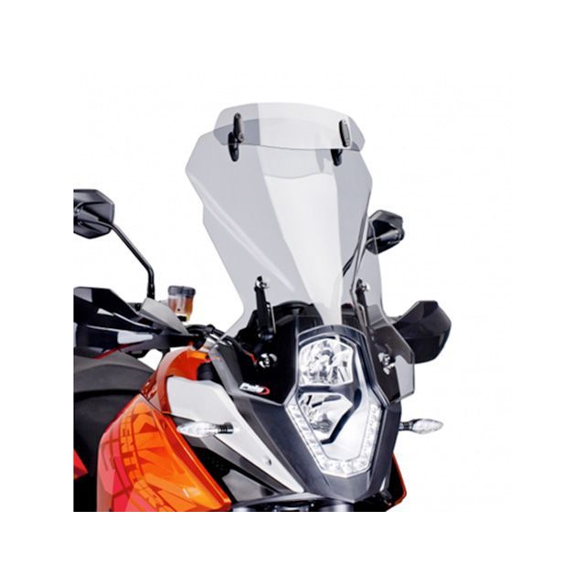 ●メーカー名：プーチ / Puig●商品名：ツーリングスクリーン バイザー付（スモーク）●メーカー品番：6506H●JANコード：4548916133178商品の保証は、メーカー保証書の内容に準じます。カラースモーク仕様純正比：＋120mm＋バイザー備考徹底した空力解析と、実走行の繰り返しにより導き出されたPUIGツーリングスクリーンに、PUIGマルチアジャストバイザーをセットすることで、より高いウインドプロテクションを発揮。走行条件、ライダーの体格に合わせて調整が可能です。（スクリーン、バイザー共に単品でのご用意もございます。）バイザーの位置調整は工具を必要としない、クリックタイプ。2か所のヒンジを調整することで角度、位置の選択が可能。（9ポジション）ご注意※法定速度内でご使用下さい。角度、位置は、調整可能ですが、指定以外の角度では、空気抵抗が大きくなり破損の原因となります。ラインナップはスモークのみです。※カタログ及びウェブページで紹介されている、製品デザイン、ロゴマーク等の意匠、仕様は予告無く変更される場合がございます。※車種名称、適合年式、適合排気量等の表記は、基本的にEU表記に準じて記載いたしております。国内モデル及び相当車両への適合につきましては、分かり兼ねるものもございますので予めご了承ください。※ハンドル交換、ETC車載器装備等により、ハンドルのセット位置や周辺寸法が純正状態と異なる場合、ステアリング操作時にスクリーンと各レバー等周辺部品が接触する可能性があります。※車検検査官の判断により、車検に合格しない場合が有ります。※画像はイメージです。実際の商品カラーとは異なる場合がございますのでご注意ください。※掲載画像はイメージです。実際の商品とは色味や仕様が異なる場合がございます。メーカー車種年式型式・フレームNo.その他ケーティーエム1190 ADVENTURE2013-2016※商品掲載時の適合情報です。年式が新しい車両については、必ずメーカーサイトにて適合をご確認ください。