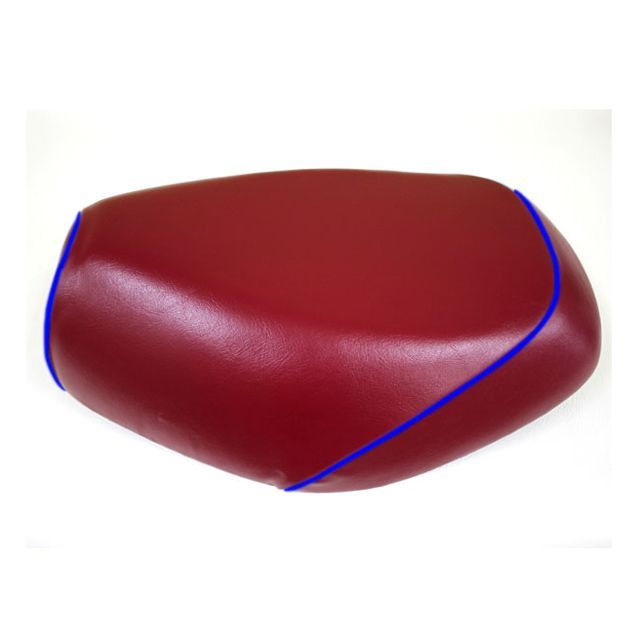 グロンドマン リモコンジョグ/ZR（5KN/5SU/5PT/5SW） 国産シートカバー ワインレッド リモコンジョグ/ZR タイプ 被せ 仕様 青パイピング GR29YC350P50