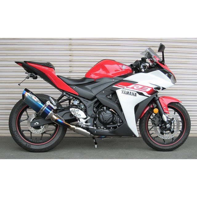 ビートジャパン NASSERT Evolution Type II フルエキゾーストマフラー YZF-R3/MT-03 サイレンサー ブルーチタン 0227-Y49-BL