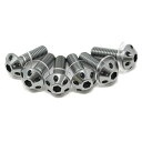 SPEEDRA アルミ削り出しスクリーンボルト 6本セット 汎用 カラー チタン ASB0106TM