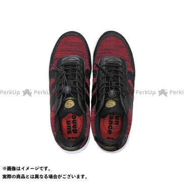 【エントリーで更にP5倍】サンダンス メカニックシューズ RZ-02 セーフティスニーカー(ブラック&レッド) サイズ:24.5cm SUNDANCE