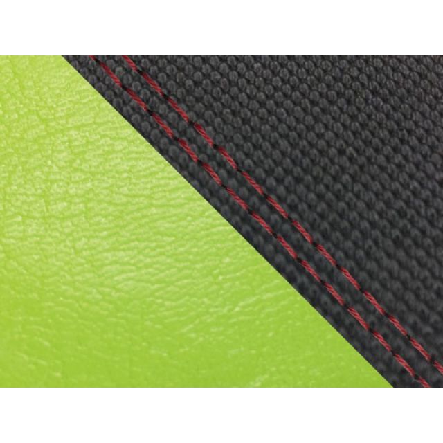 グロンドマン CBR1000RR（SC57） 国産シートカバー 張替 スベラーヌ黒＆ライムグリーン CBR1000RR 仕様 赤ダブルステッチ 適合 ダブル（リア側） GH5575HC4615SW40