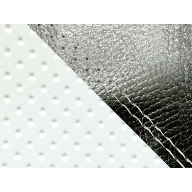 グロンドマン CBR1000RR（SC57） 国産シートカバー 張替 黒＆エンボス白 CBR1000RR 仕様 透明ダブルステッチ 適合 ダブル（リア側） GH5575HC3728SW0