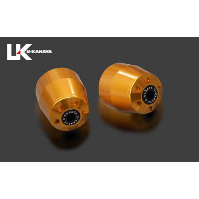 ユーカナヤ アルミビレットハンドルバーエンド（ゴールド） エストレア エンドキャップ ブルー BEGD-KA52-BL(2)