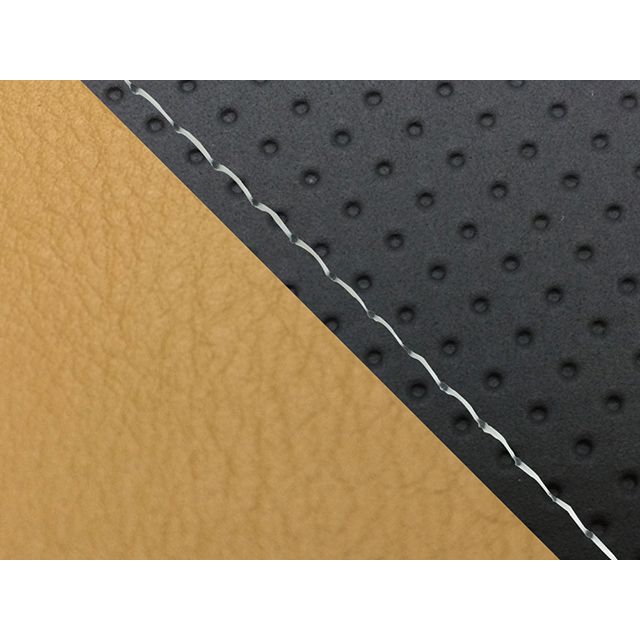 【正規品】グロンドマン FZ1 フェザー（10年〜）シングル（フロント側） グロンドマン国産シートカバー 張替（エンボス黒・黄土色） FZ1 フェザー 仕様 透明ステッチ GH5565YC849S0