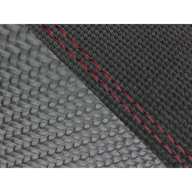 グロンドマン FZ1 フェザー（10年〜）シングル（フロント側） グロンドマン国産シートカバー 張替（スベラーヌブラック・カーボンブラック） FZ1 フェザー 仕様 赤ダブルステッチ GH5565YC4616SW40