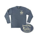 正規品／VonDutch 2017-2018秋冬モデル VOM-LT26 LONG SLEEVE T-SHIRT（デニム） サイズ：L VOM-LT26 ボンダッチ カジュアルウェア バイク