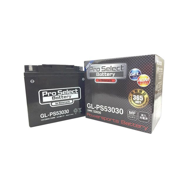 Pro Select Battery GL-PS53030（53030互換） ジェルタイプ 液入り充電済み PSB178 プロセレクトバッテリー バッテリー関連パーツ バイク 汎用