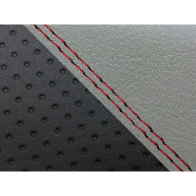 グロンドマン グロム 国産シートカバー ダークグレー＆エンボス黒 グロム タイプ 張替 仕様 赤ダブルステッチ GH5568HC518SW40