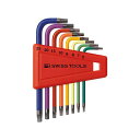 PBスイスツールズ 410H/6-25RB L型レインボーヘクスローブレンチセット(パックナシ) ・410.H6-25RB
