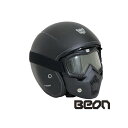 ベオンヘルメット BEON フェイスマスク取り外し可能オープンフェイス オートバイ ハーフ ヘルメット用 BE-MASK-CL