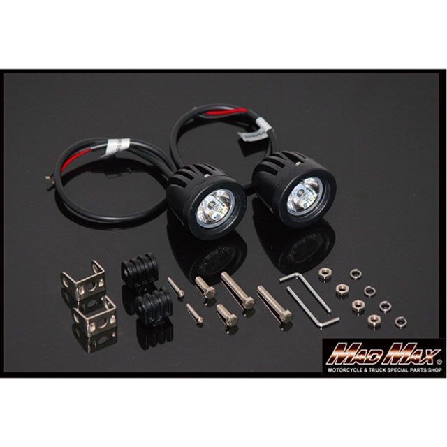 マッドマックス 小型1灯式 汎用 フォグランプ 10W 12V-24V兼用 2PC/SET 汎用 MM30-CH036-10W-2