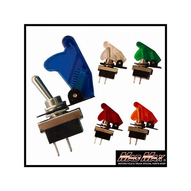 マッドマックス ミサイルスイッチ ON/OFF切替 12V/24V兼用（オレンジ） 汎用 MM50-0338-OR