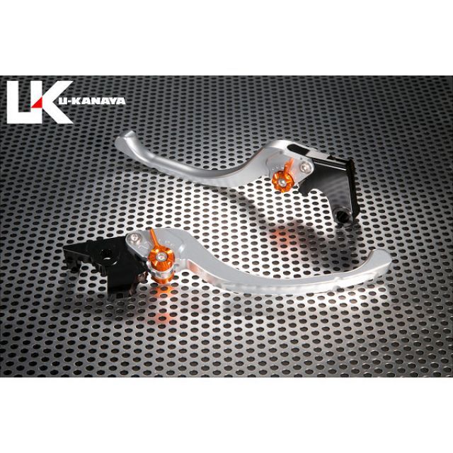 ユーカナヤ ツーリングタイプ アルミ削り出しビレットレバー（レバーカラー：シルバー） FZ1/フェザー カラー 調整アジャスター：ゴールド YA002-020-0803-02