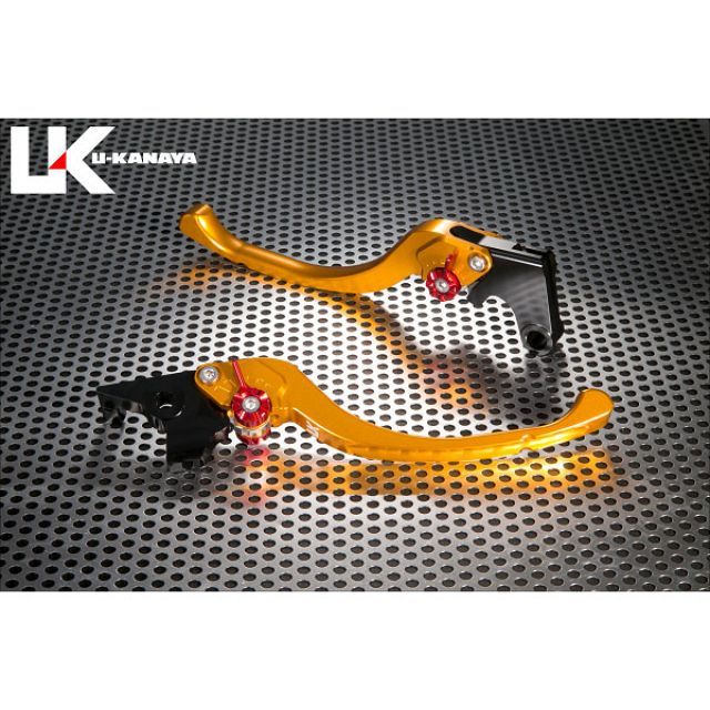 ユーカナヤ ツーリングタイプ アルミ削り出しビレットレバー（レバーカラー：ゴールド） KLX125 カラー 調整アジャスター：ゴールド KA009-011-0802-02