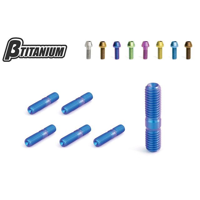ベータチタニウム エキゾーストスタッドボルトキット 仕様 アイスブルー（陽極酸化あり） BT-EBD1-6-7