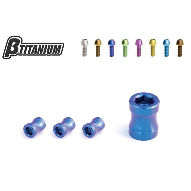 ベータチタニウム エキゾーストスタッドナットキット R nineT R nineT Scrambler 仕様 チタンシルバー（陽極酸化なし） BT-ENB2-4-1