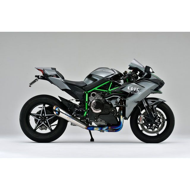 オーバーレーシング レーシングチタン メガホン 4-2-1 フルエキゾーストマフラー 焼色無し Ninja H2 ・20-87-021 3
