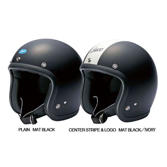 BUCO エクストラブコ ストライプ（マットブラック/アイボリー） サイズ：L ブコ ジェットヘルメット バイク