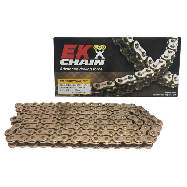 【正規品】江沼チェーン モトクロスレース用 ノンシールチェーン 520MRD7 SPJ 〜250cc迄／4ストは550cc迄 カラー ゴールド リンク数 106L JAN_4571291816503
