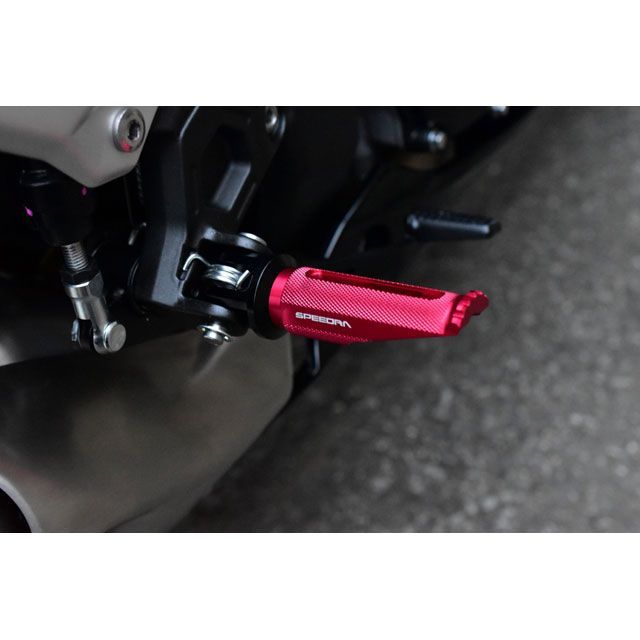SPEEDRA アルミ削り出しステップ レーシングタイプ（取付部カラー：ブラック/ステップバーカラー：チタン） AFPR205TM