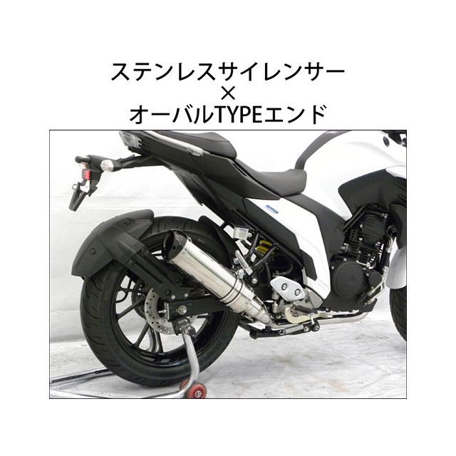 BEYOND FZ25用 フルエキマフラー ステンレスサイレンサー タイプ：オーバル wwin-ex-fz25-st ビヨンド マフラー本体 バイク FZ25