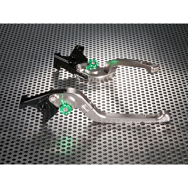 ユーカナヤ Rタイプ 可倒式 アルミ削り出しビレットレバー（レバーカラー：チタン） GPZ750R カラー 調整アジャスター：オレンジ KA006-004-0706-08