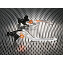 ユーカナヤ Rタイプ 可倒式 アルミ削り出しビレットレバー(レバーカラー:シルバー) XSR700 カラー 調整アジャスター:チタン YA047-020-0703-06(2)