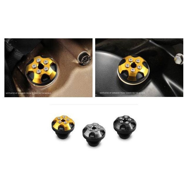 ●メーカー名：ディモーティブ / Dimotiv●商品名：EOC5オイルフィラーキャップ SMAX●カラー ブラック・カラー：ゴールドはこちら・カラー：チタンはこちら●メーカー品番：DI-EOC5-M20-2.5-59.5-K●JANコード：4562412041249商品の保証は、メーカー保証書の内容に準じます。材質6061-T6 高強度アルミ合金 CNC高精度切削加工 ＋ アルマイト表面処理備考アルマイトされたボディ＋ブラックPOMカバーが重なり、質感をさらに際立たせ、贅沢にも光沢クリアコーティングを施した高級感のあるアルミ削り出しのオイルフィラーキャップです。標準なものより一味違ったドレスアップとコーディネートを演出します。ご注意※オイルパッキンは純正を再使用します。※1個販売です。※掲載画像はイメージです。実際の商品とは色味や仕様が異なる場合がございます。メーカー車種年式型式・フレームNo.その他ヤマハSMAX（MAJESTY S）2013-2015※商品掲載時の適合情報です。年式が新しい車両については、必ずメーカーサイトにて適合をご確認ください。