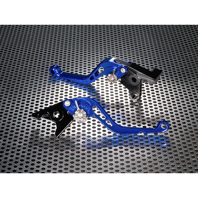 拉杆 - ユーカナヤ スタンダードタイプ アルミ削り出しビレットショートレバー（レバーカラー：ブルー） CB1000R カラー 調整アジャスター：レッド HO004-111-0204