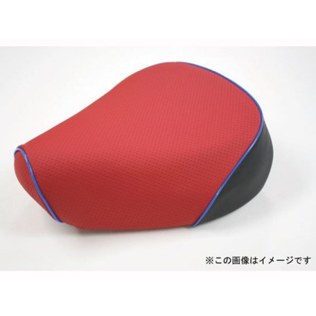 グロンドマン タクト 国産シートカバー エンボスレッド タクト タイプ 被せ 仕様 青パイピング 型式 AF30 GR26HC270P50