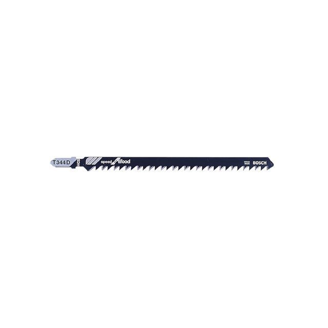 ●メーカー名：ボッシュ / BOSCH●商品名：T-344D ジグソーブレード（3本）●メーカー品番：T-344D●JANコード：3165140070942商品の保証は、メーカー保証書の内容に準じます。●入数3本●素材炭素工具鋼●サイズ全長（mm）：152 / 有効長（mm）：126 / 刃厚（mm）：1.25●特長■山数6 ■高速切断 ■切断材料：木材・合板5〜100mm●用途■木工用 ■高速切断…切断スピード重視●ご注意※切断能力は装着するジグソーにより変わります。