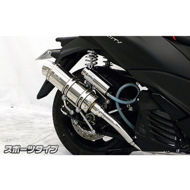 ウイルズウィン トリシティ155（2BK-SG37J）用 ロイヤルマフラー スポーツタイプ トリシティ155 オプション オプションB＋D＋E（ブラック）