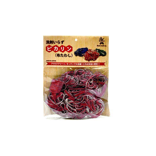 ブッシュクラフト 洗剤いらず ピカリン （布たわし）赤色（中目P320 ）