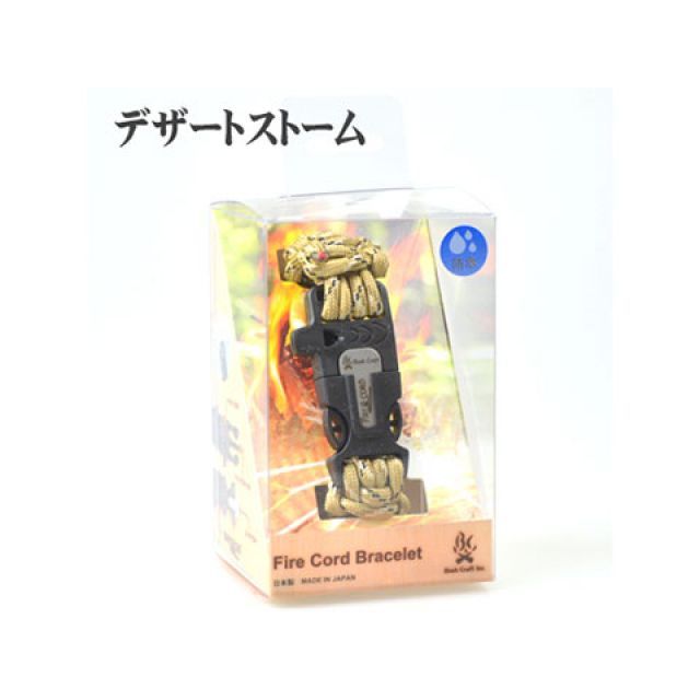 楽天モトメガネ 楽天市場店BushCraftInc. ファイアコードブレスレット （Fire Cord Bracelet） カラー：デザートストームカモ サイズ：M ブッシュクラフト ストーブ・グリル類 キャンプ