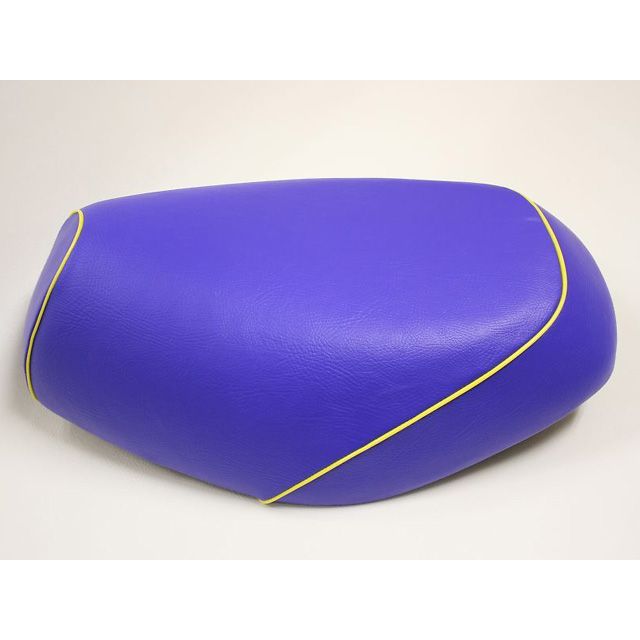 グロンドマン ディオ 国産シートカバー 青 ディオ タイプ 張替 仕様 黄パイピング 型式 AF62 GH19HC50P100