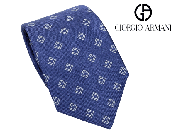 アルマーニ ネクタイ ジョルジオ アルマーニ ネクタイ GIORGIO ARMANI 360287 2F800 09532 CERULEAN ブルー系地 菱形系 小紋 ネクタイ