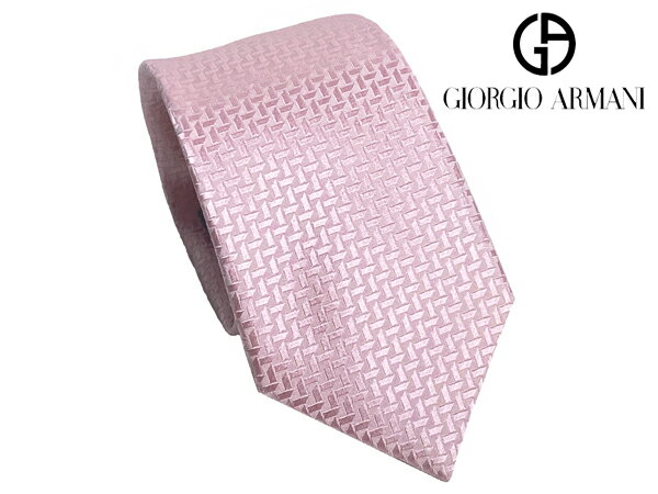 ジョルジオ アルマーニ ネクタイ GIORGIO ARMANI 360087 3R903 00070 PINK ピンク系地 織り柄 ネクタイ