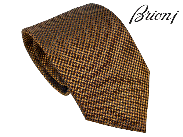 ブリオーニ ブリオーニ ネクタイ Brioni O61D00 O1433 2700 LIGHT BROWN JACQUARD MICRO PATTERN ライトブラウン系地 マイクロパターン柄 シルク ジャガード ハンドメイド ネクタイ