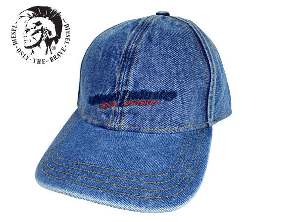 ディーゼル ディーゼル キャップ DIESEL A03702 0PBAL C-IVAR CAPPELLO ロゴ入り ウォッシュ デニム ジーンズ コットン ベースボール キャップ 野球帽子 サイズ2 ブランド キャップ