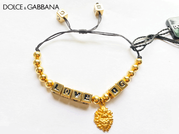 値下げ ドルチェ&ガッバーナ ブレスレット DOLCE&GABBANA WBK3L2 W1111 87655 LOVE DG BRACELET サイズ調節機能付...