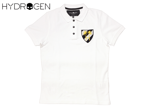 ϥɥ ݥ HYDROGEN 190054 WHITE CREST POLO 쥹  åڥդ 󥺸 ۥ磻 Ⱦµ ݥ