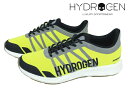 ハイドロゲン HYDROGEN R03700 724 FLUO YELLOW RUNNING SHOES スカルマーク ロゴ入り 再帰反射ラインX蛍光イエロー系...