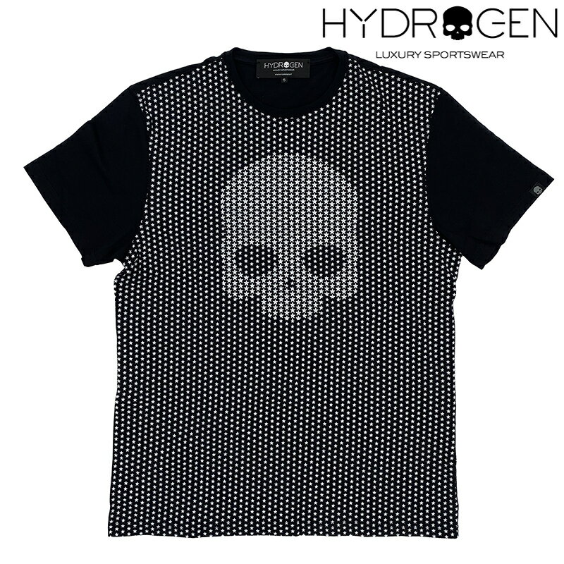 Rakuten - 少し難有り ハイドロゲン Tシャツ HYDROGEN 少し難有り ホワイト スター スカル絵柄 メンズ向け ブラック 半袖 Tシャツ メンズSサイズ